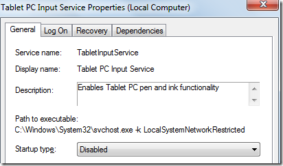 The Touch Keyboard and Handwriting Panel Service